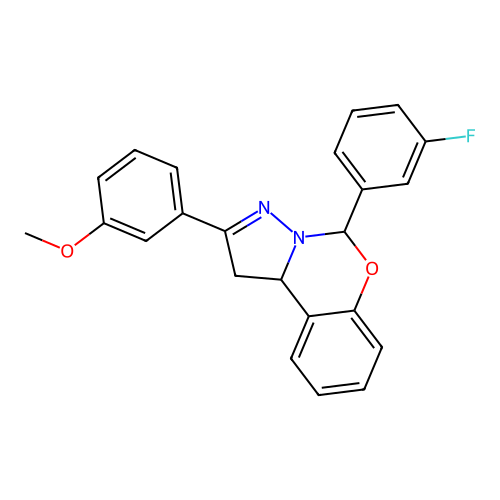 5-(3-F-PH)-2-(3-METHOXYPHENYL)-1,10B-DIHYDROPYRAZOLO(1,5-C)(1,3)BENZOXAZINE structure