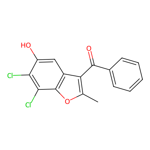 (6,7-Dichloro-5-hydroxy-2-methyl-1-benzofuran-3-yl)(phenyl)methanone structure