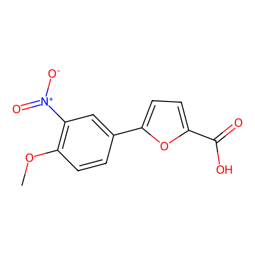 5-(4-Methoxy-3-nitrophenyl)furan-2-carboxylic acid structure