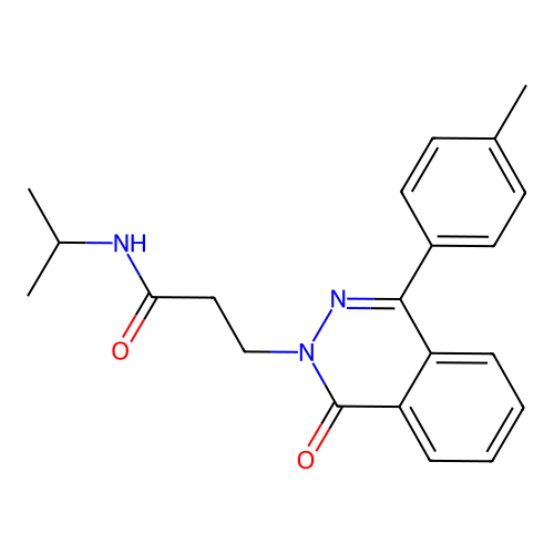 3-[4-(4-methylphenyl)-1-oxophthalazin-2-yl]-N-propan-2-ylpropanamide structure