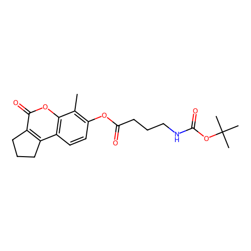 (6-methyl-4-oxo-2,3-dihydro-1H-cyclopenta[c]chromen-7-yl) 4-[(2-methylpropan-2-yl)oxycarbonylamino]butanoate structure