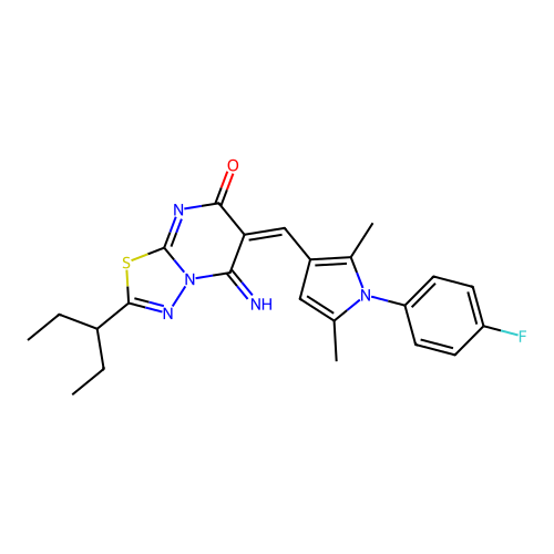 C23H24FN5OS structure