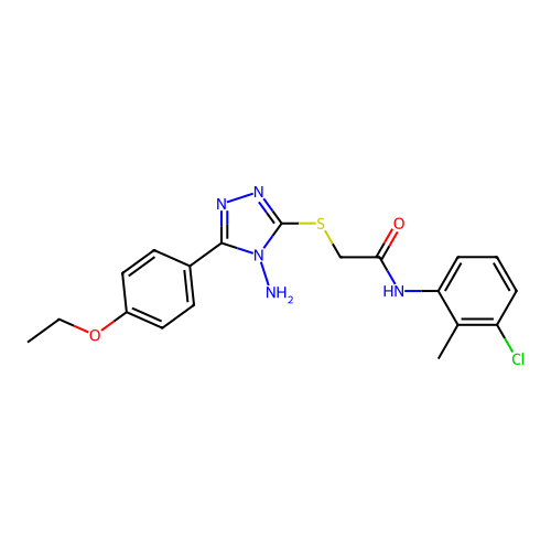 2-{[4-amino-5-(4-ethoxyphenyl)-4H-1,2,4-triazol-3-yl]sulfanyl}-N-(3-chloro-2-methylphenyl)acetamide structure