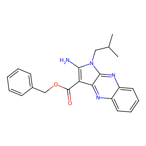 benzyl 2-amino-1-isobutyl-1H-pyrrolo[2,3-b]quinoxaline-3-carboxylate structure