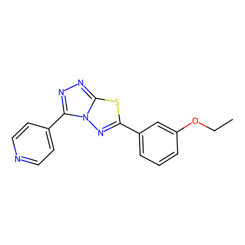 6-(3-Ethoxyphenyl)-3-(pyridin-4-yl)[1,2,4]triazolo[3,4-b][1,3,4]thiadiazole structure