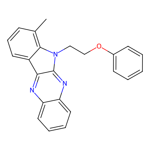 [2-(4-Methylindolo[2,3-b]quinoxalin-5-yl)ethoxy]benzene structure