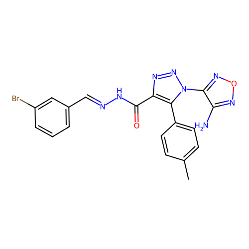 C19H15BrN8O2 structure