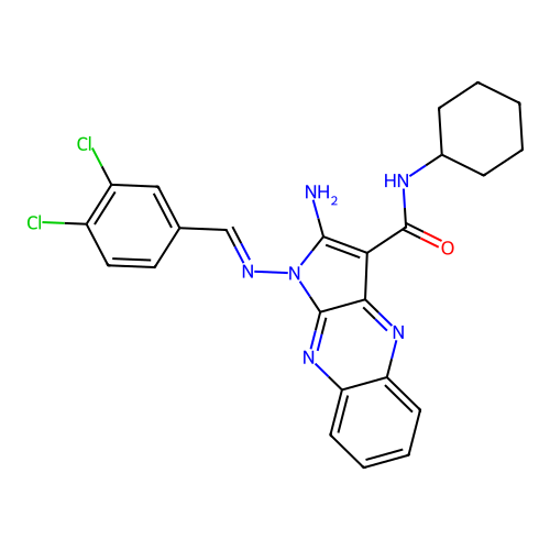 C24H22Cl2N6O structure