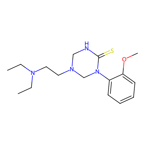 5-(2-(Diethylamino)ethyl)-1-(2-methoxyphenyl)-1,3,5-triazinane-2-thione structure