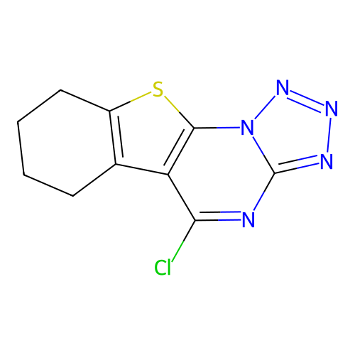 5-Chloro-6,7,8,9-tetrahydro[1]benzothieno[3,2-e]tetrazolo[1,5-a]pyrimidine structure