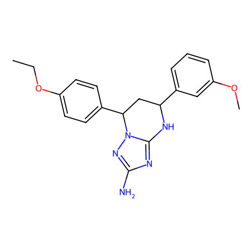 7-(4-ethoxyphenyl)-5-(3-methoxyphenyl)-1,5,6,7-tetrahydro-[1,2,4]triazolo[1,5-a]pyrimidin-2-amine structure