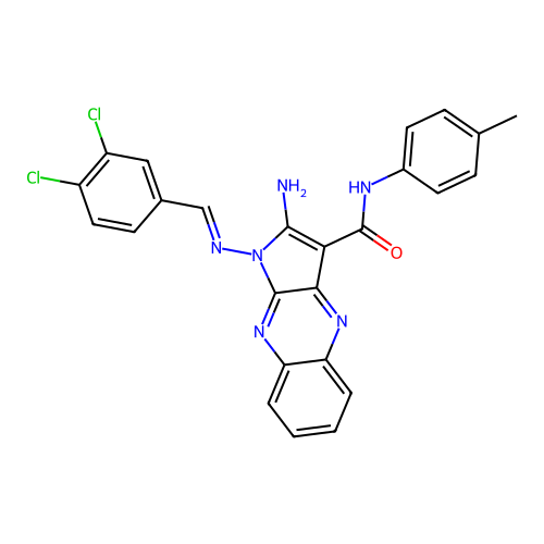 C25H18Cl2N6O structure