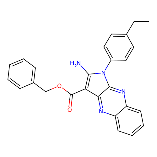 benzyl 2-amino-1-(4-ethylphenyl)-1H-pyrrolo[2,3-b]quinoxaline-3-carboxylate structure