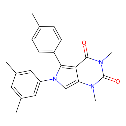 6-(3,5-dimethylphenyl)-1,3-dimethyl-5-(4-methylphenyl)pyrrolo[3,4-d]pyrimidine-2,4-dione structure