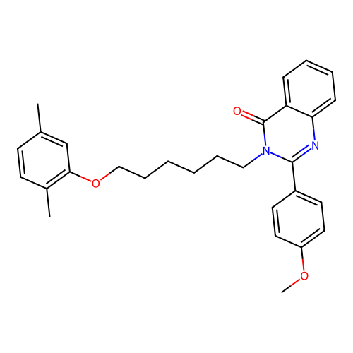 3-(6-(2,5-dimethylphenoxy)hexyl)-2-(4-methoxyphenyl)quinazolin-4(3H)-one structure