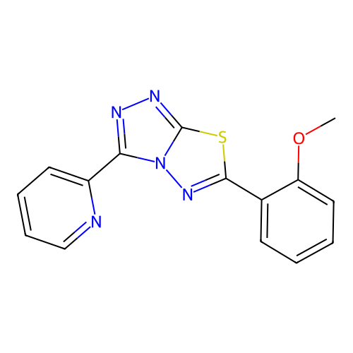 6-(2-Methoxyphenyl)-3-pyridin-2-yl-[1,2,4]triazolo[3,4-b][1,3,4]thiadiazole structure