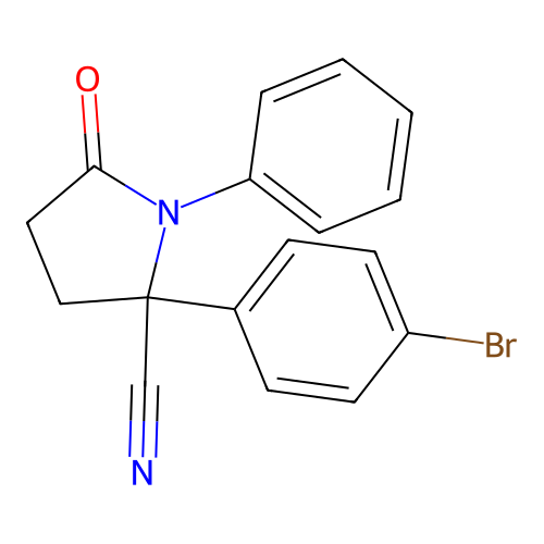 2-(4-Bromophenyl)-5-oxo-1-phenylpyrrolidine-2-carbonitrile structure