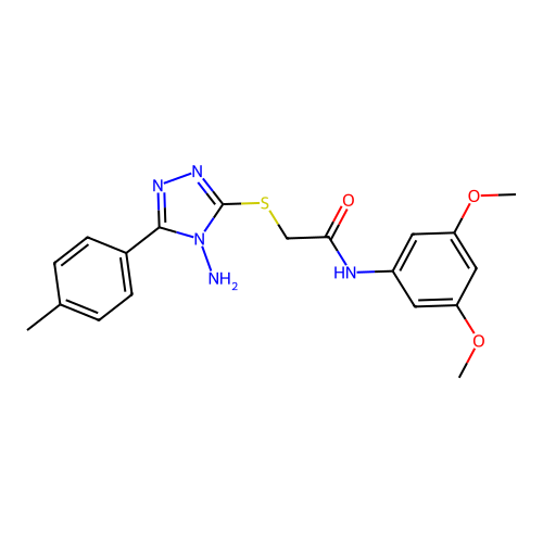 2-{[4-amino-5-(4-methylphenyl)-4H-1,2,4-triazol-3-yl]sulfanyl}-N-(3,5-dimethoxyphenyl)acetamide structure