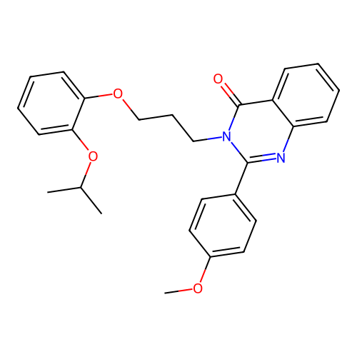 2-(4-methoxyphenyl)-3-{3-[2-(propan-2-yloxy)phenoxy]propyl}quinazolin-4(3H)-one structure