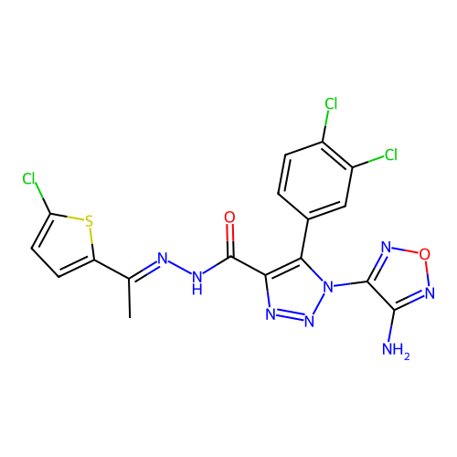 C17H11Cl3N8O2S structure