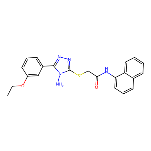 2-{[4-amino-5-(3-ethoxyphenyl)-4H-1,2,4-triazol-3-yl]sulfanyl}-N-(naphthalen-1-yl)acetamide structure