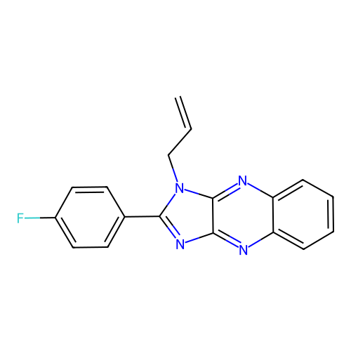 2-(4-fluorophenyl)-1-(prop-2-en-1-yl)-1H-imidazo[4,5-b]quinoxaline structure