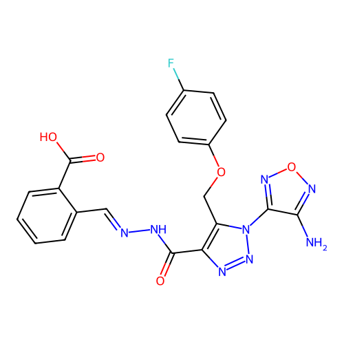C20H15FN8O5 structure