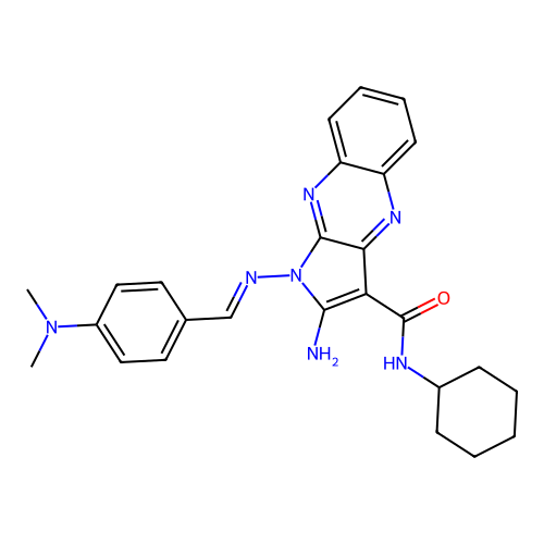 C26H29N7O structure
