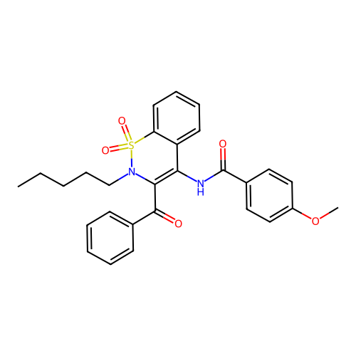 N-(3-benzoyl-1,1-dioxo-2-pentyl-1 structure