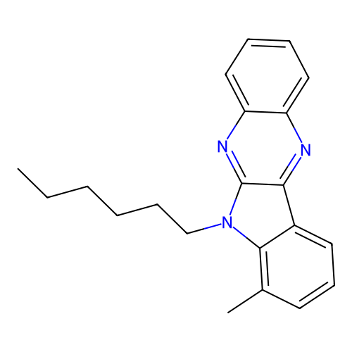5-Hexyl-4-methylindolo[2,3-b]quinoxaline structure