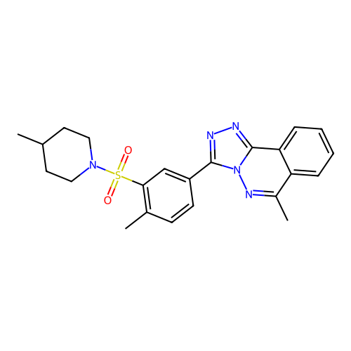 4-METHYL-1-(2-METHYL-5-{6-METHYL-[1,2,4]TRIAZOLO[3,4-A]PHTHALAZIN-3-YL}BENZENESULFONYL)PIPERIDINE structure