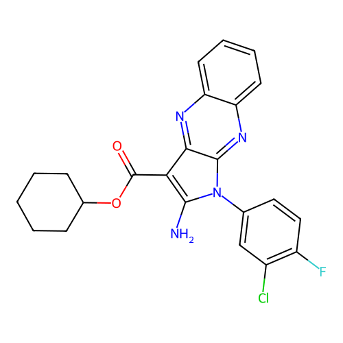 C23H20ClFN4O2 structure