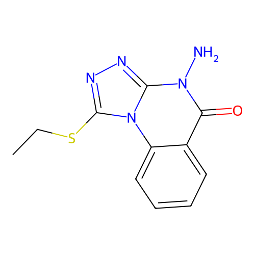 4H-[1,2,4]Triazolo[4,3-a]quinazolin-5-one, 4-amino-1-ethylsulfanyl- structure