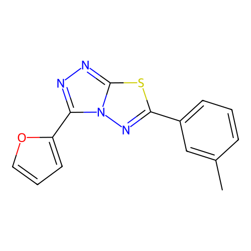 3-(Furan-2-yl)-6-(3-methylphenyl)-[1,2,4]triazolo[3,4-b][1,3,4]thiadiazole structure