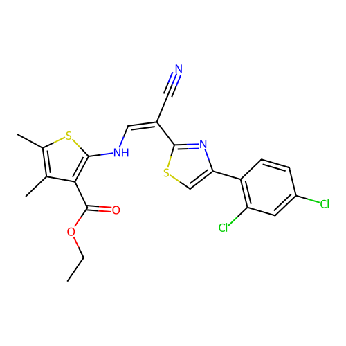 C21H17Cl2N3O2S2 structure