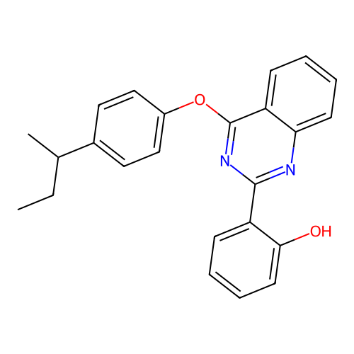 2-{4-[4-(Butan-2-yl)phenoxy]quinazolin-2-yl}phenol structure