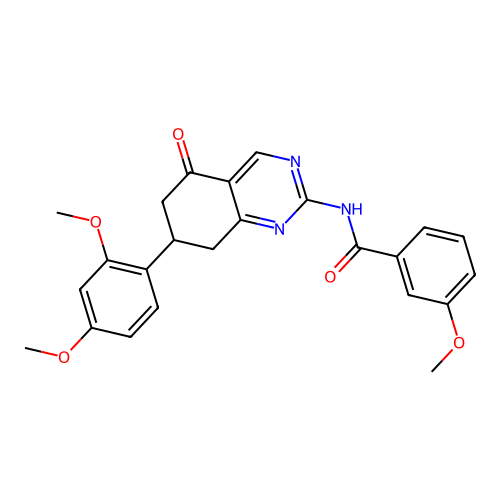 N-(7-(2,4-dimethoxyphenyl)-5-oxo-5,6,7,8-tetrahydroquinazolin-2-yl)-3-methoxybenzamide structure