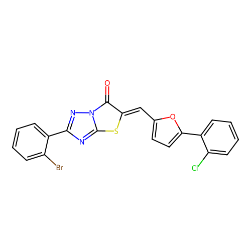 C21H11BrClN3O2S structure