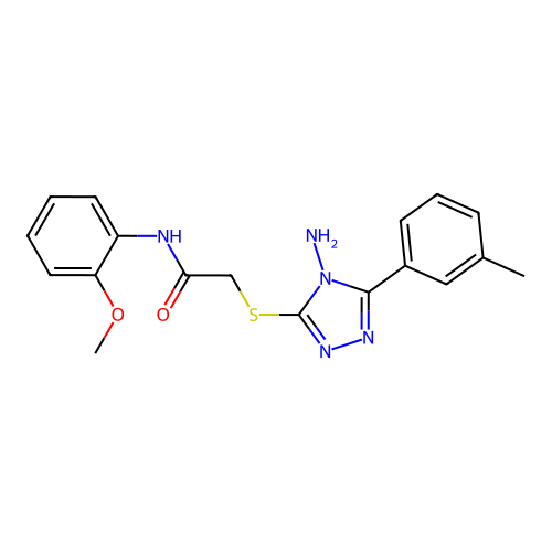2-{[4-amino-5-(3-methylphenyl)-4H-1,2,4-triazol-3-yl]sulfanyl}-N-(2-methoxyphenyl)acetamide structure