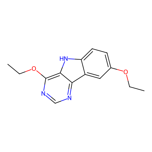 4,8-diethoxy-5H-pyrimido[5,4-b]indole structure