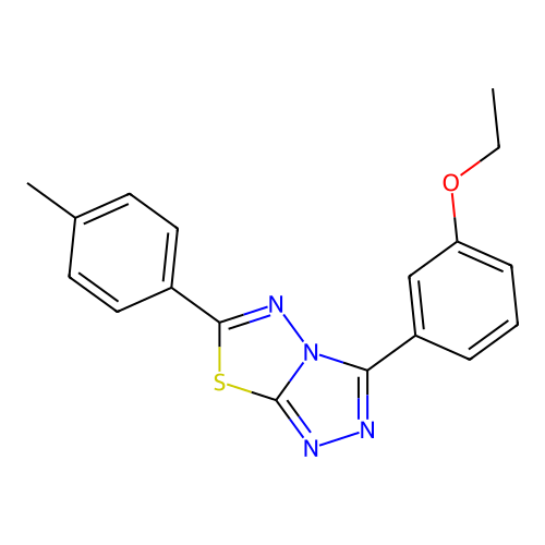 3-(3-Ethoxyphenyl)-6-(4-methylphenyl)[1,2,4]triazolo[3,4-b][1,3,4]thiadiazole structure