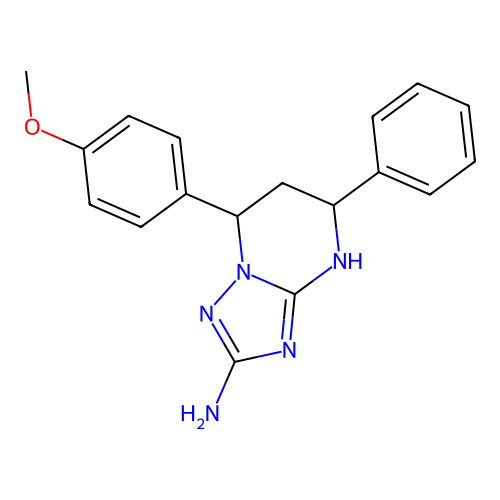 7-(4-methoxyphenyl)-5-phenyl-4,5,6,7-tetrahydro[1,2,4]triazolo[1,5-a]pyrimidin-2-amine structure