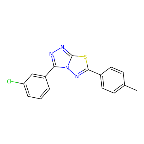 3-(3-Chlorophenyl)-6-(4-methylphenyl)[1,2,4]triazolo[3,4-b][1,3,4]thiadiazole structure