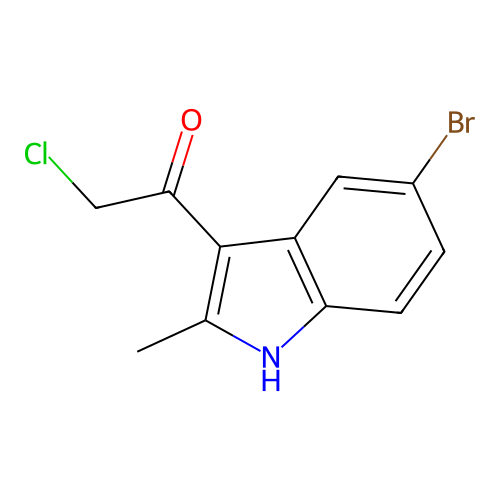 1-(5-bromo-2-methyl-1H-indol-3-yl)-2-chloroethan-1-one structure