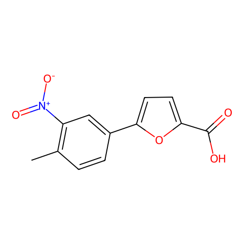 5-(4-Methyl-3-nitrophenyl)furan-2-carboxylic acid structure
