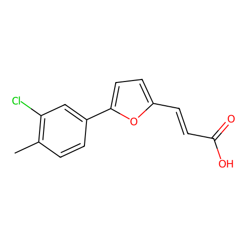 3-[5-(3-chloro-4-methyl-phenyl)-2-furyl]prop-2-enoic Acid structure