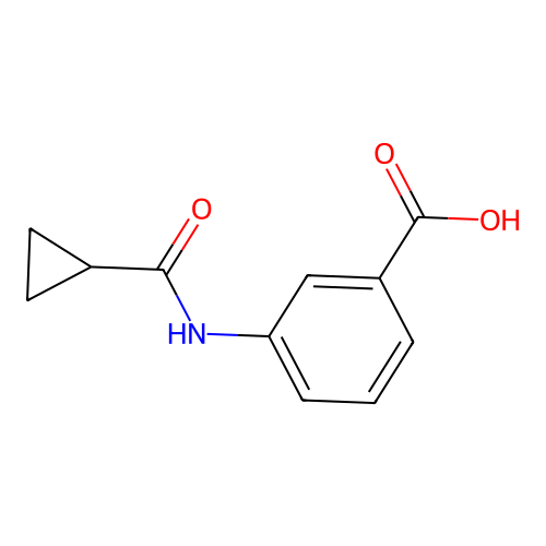 3-Cyclopropaneamidobenzoic acid structure