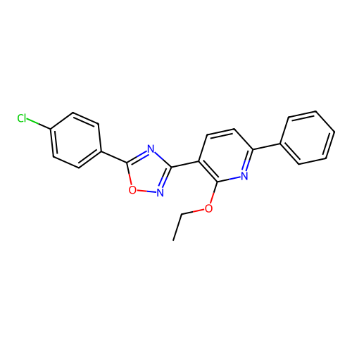 3-[5-(4-Chlorophenyl)-1,2,4-oxadiazol-3-yl]-2-ethoxy-6-phenylpyridine structure