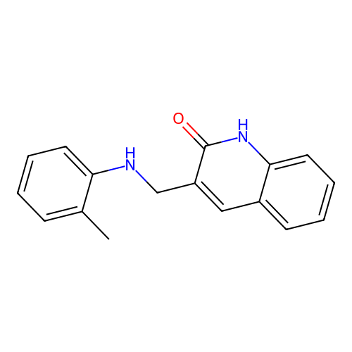 3-{[(2-methylphenyl)amino]methyl}quinolin-2(1H)-one structure