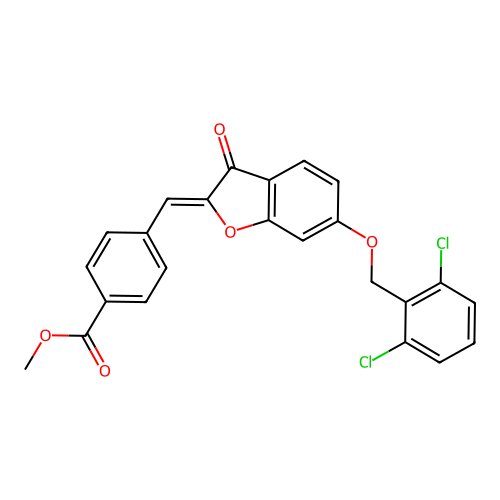 (Z)-methyl 4-((6-((2,6-dichlorobenzyl)oxy)-3-oxobenzofuran-2(3H)-ylidene)methyl)benzoate structure